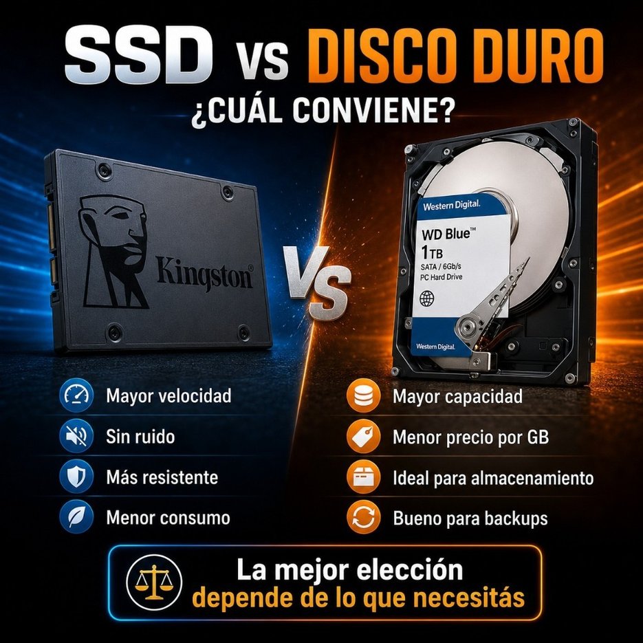 SSD vs disco duro: ¿cuál conviene?